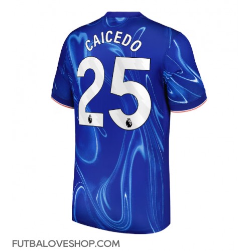 Dres Chelsea Moises Caicedo #25 Domáci 2024-25 Krátky Rukáv